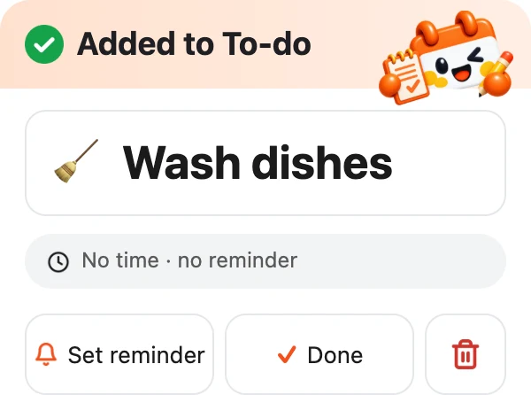 The To-do card